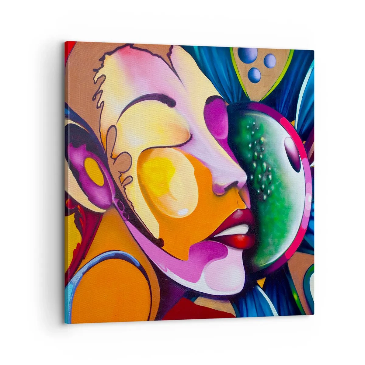 Tablou pe pânză - Atingere de culoare - 60x60 cm
