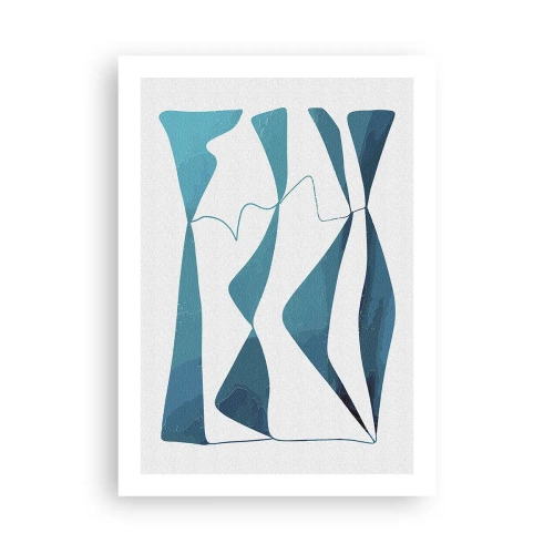 Poster - Abstracție: relație turcoaz - 50x70 cm