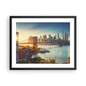 Poster în ramă neagră - Zorii metropolitani - 50x40 cm