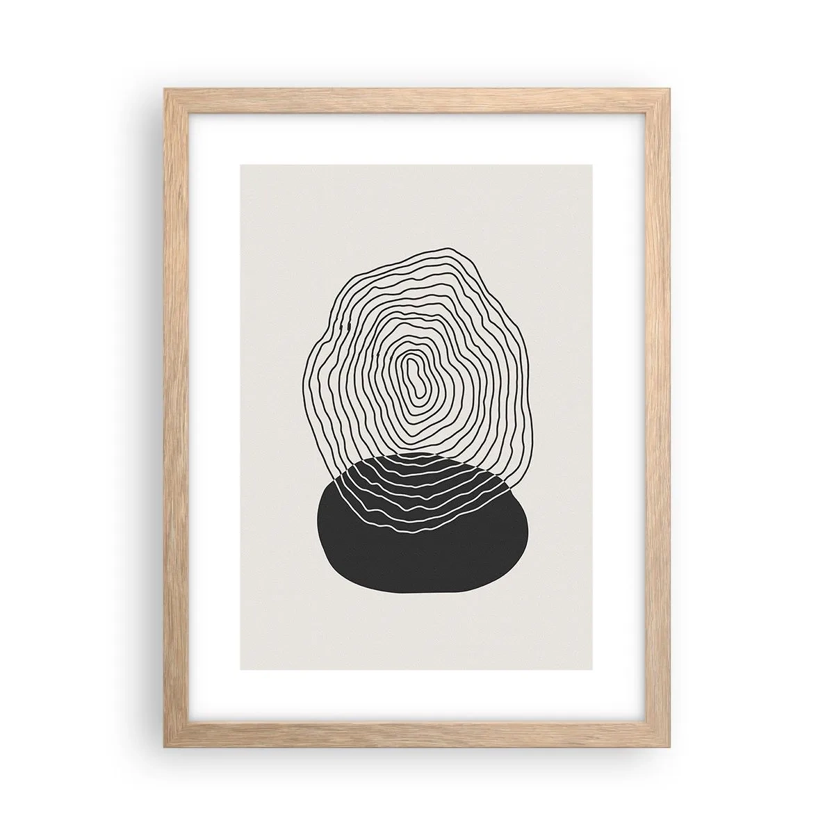 Poster în ramă de stejar deschis - Persistență și vibrațiile - 30x40 cm