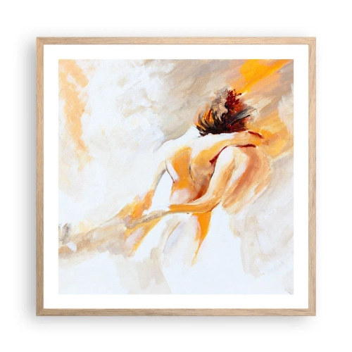 Poster în ramă de stejar deschis - În cerul proximității - 60x60 cm