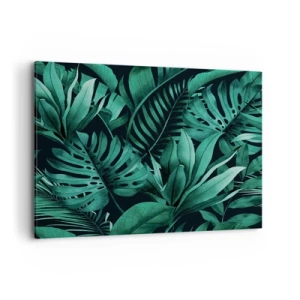Tablou pe pânză - Profunzimea verdelui tropical - 120x80 cm