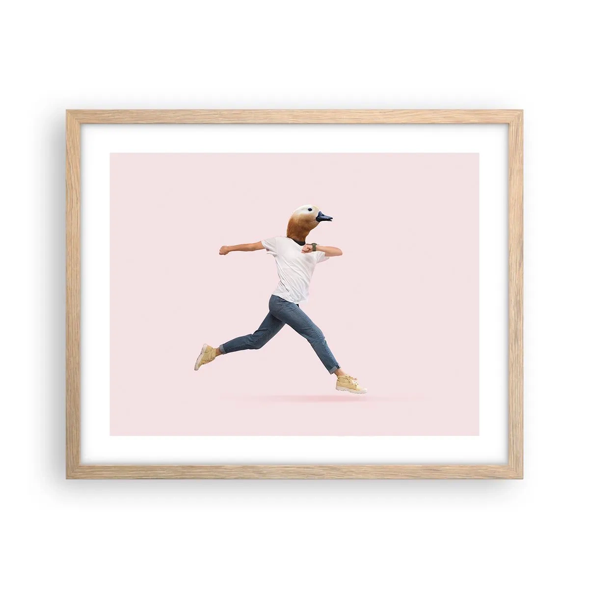 Poster în ramă de stejar deschis - Un strop de absurditate - 50x40 cm