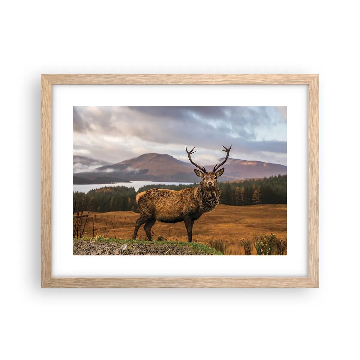 Poster în ramă de stejar deschis - Măreția naturii - 40x30 cm