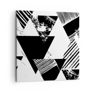 Tablou pe pânză - Ploaie de triunghiuri - 60x60 cm