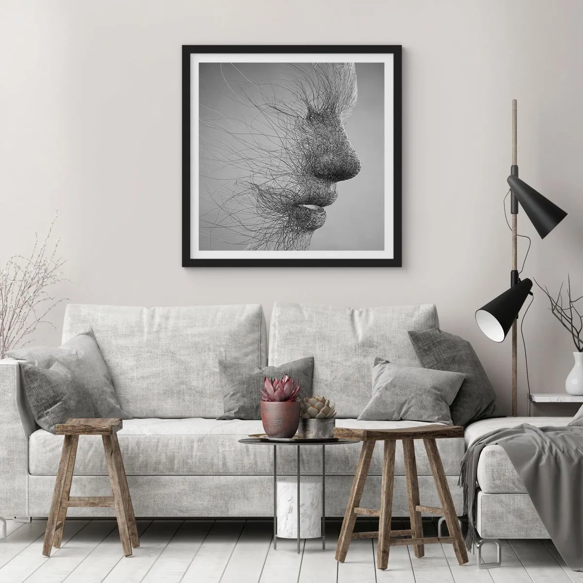 Poster în ramă neagră - Spiritul vântului - 30x30 cm