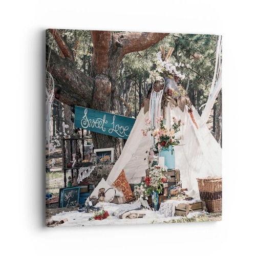 Tablou pe pânză - Make love… - 40x40 cm