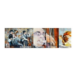 Mostră tapet autocolant Deluxe Sticker - Numai jazz - Muzică, Grup, Instrumente muzicale - 100x30 cm