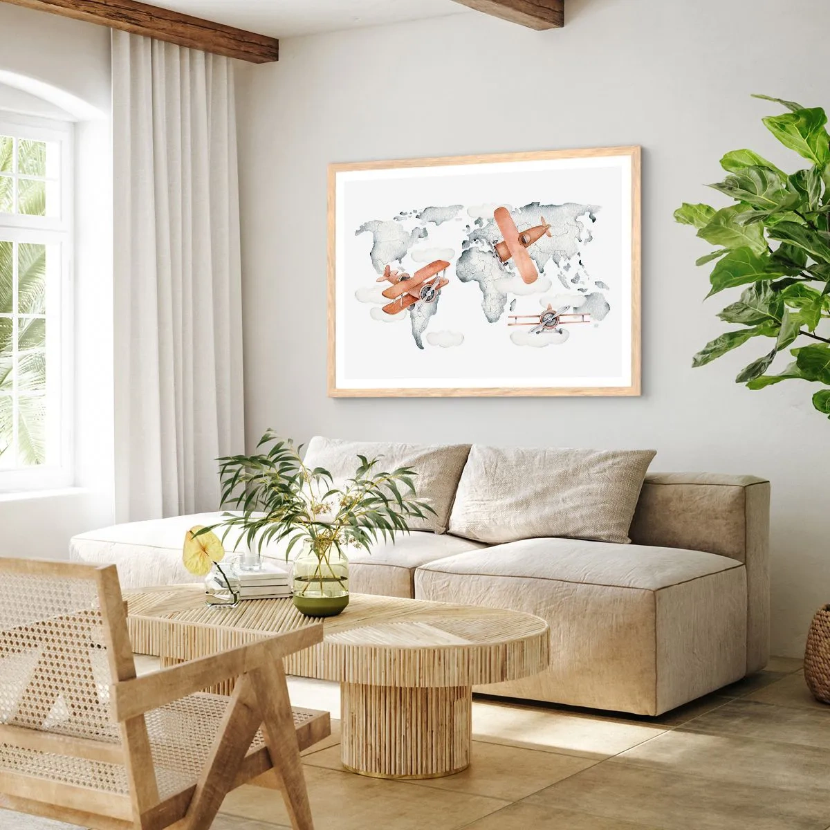 Poster în ramă de stejar deschis - În spirit de pionierat - 100x70 cm