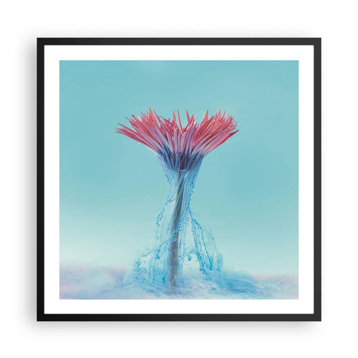 Poster în ramă neagră - Într-o unduire revigorantă - 60x60 cm