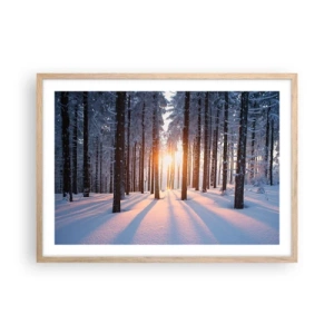 Poster în ramă de stejar deschis - În mod clar în alb și negru - 70x50 cm