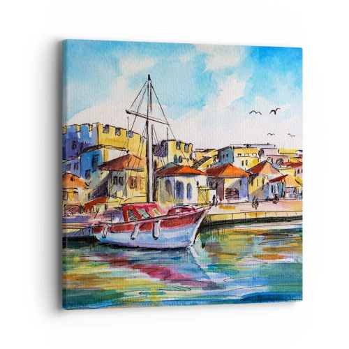 Tablou pe pânză - Curcubeu după-amiază - 40x40 cm