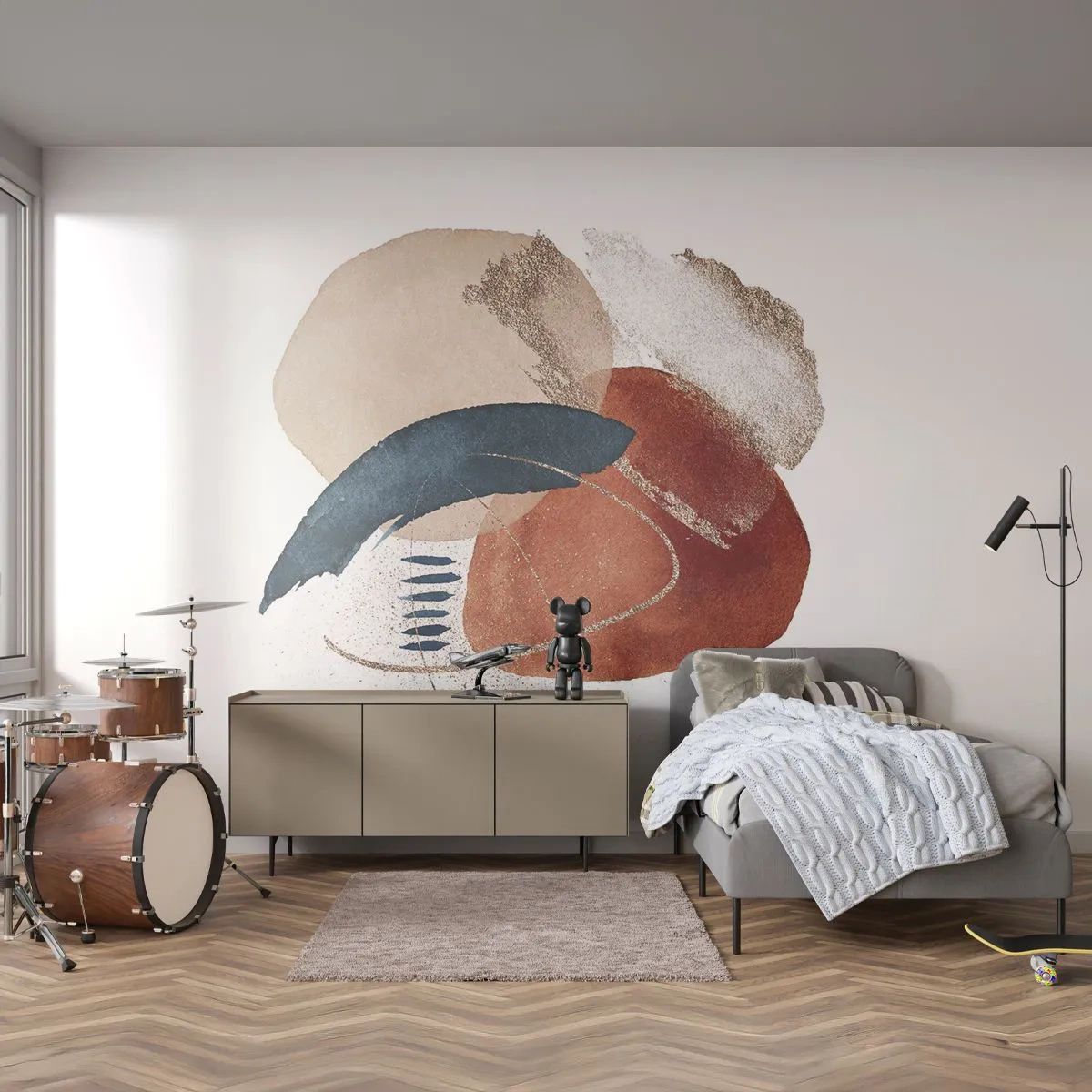 Fototapetă personalizată Standard Eco - Compoziție ovală - Abstracția, Bucată, Model modern