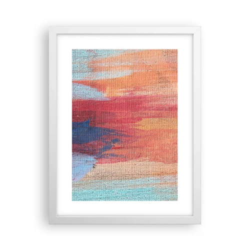 Poster în ramă albă - Plutind prin curcubeu - 30x40 cm