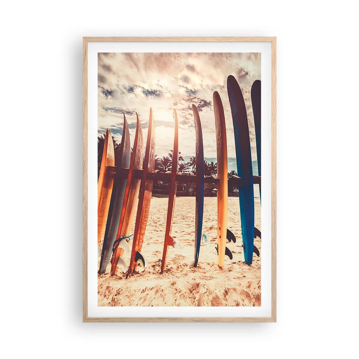 Poster în ramă de stejar deschis - Noapte bună, până mâine - 61x91 cm