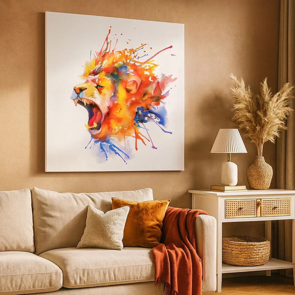 Tablou pe pânză - Explodează de furie  - 30x30 cm