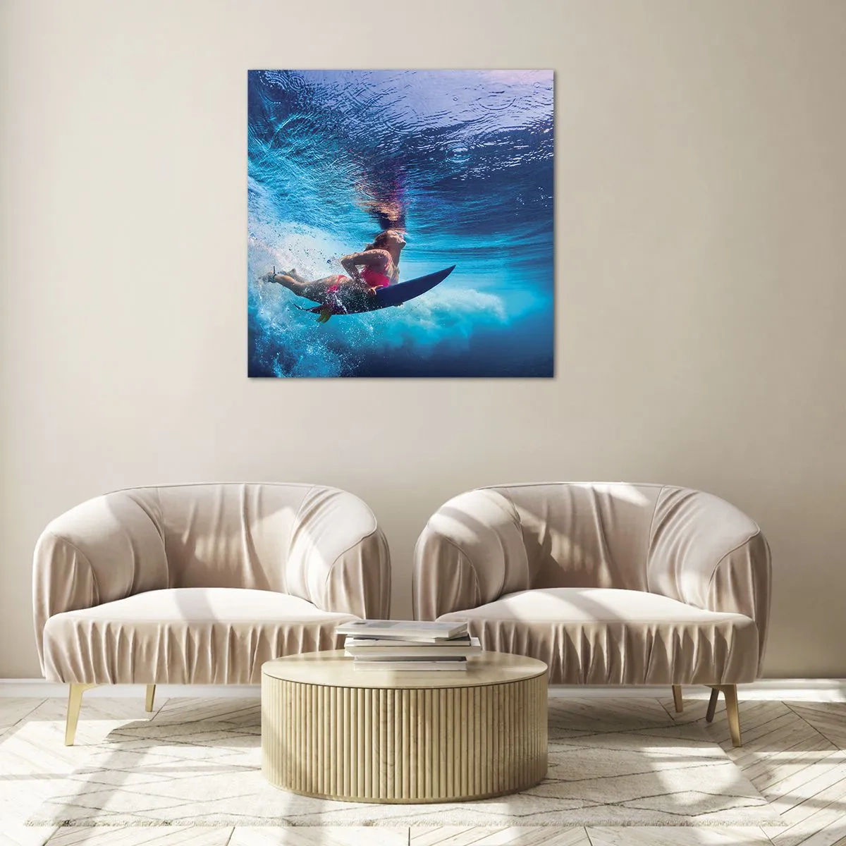 Tablou pe sticlă - Profunzimea bucuriei - 60x60 cm