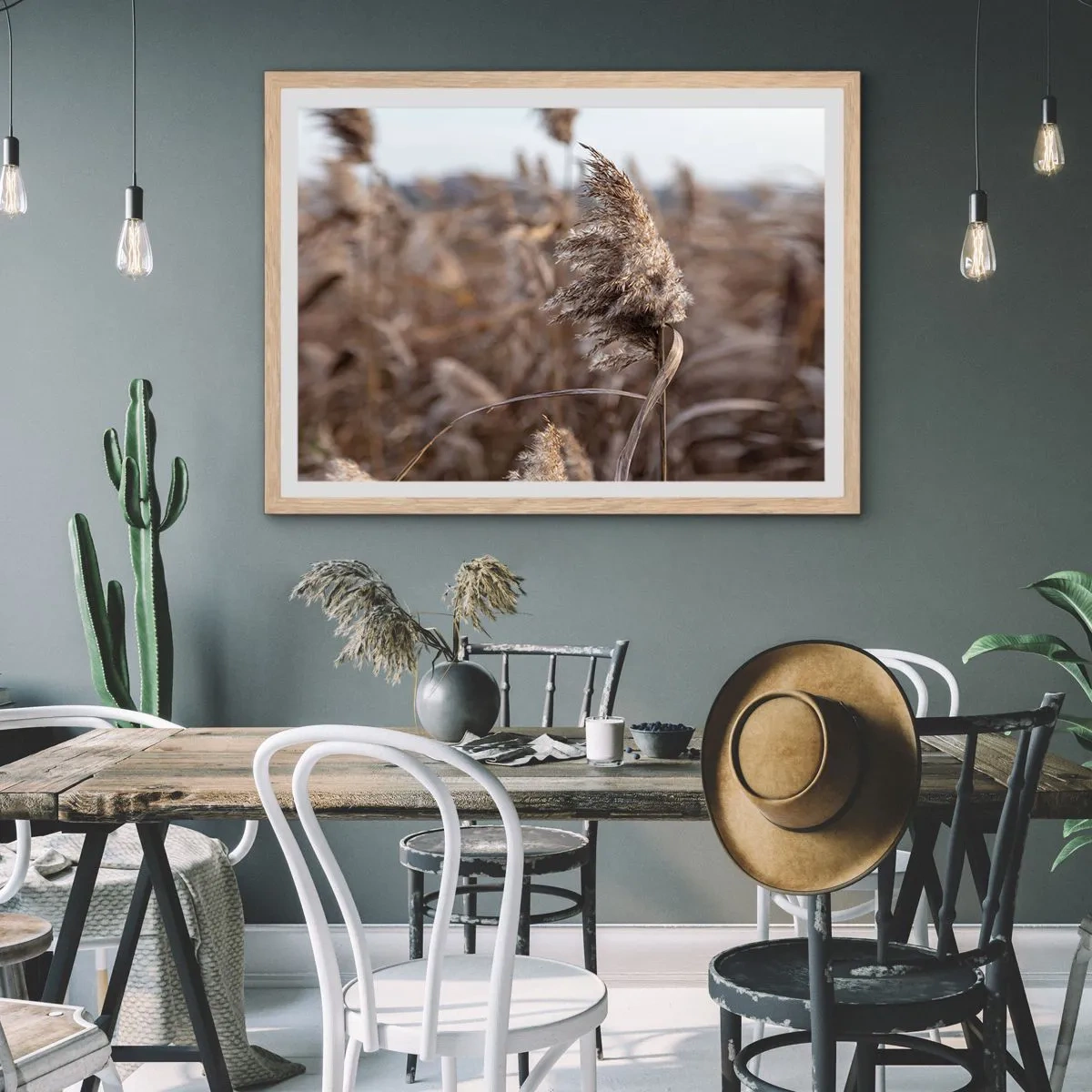 Poster în ramă de stejar deschis - E timpul să zbori cu vântul - 100x70 cm