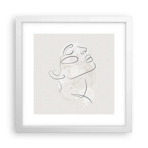 Poster în ramă albă - Schiță de vis - 30x30 cm