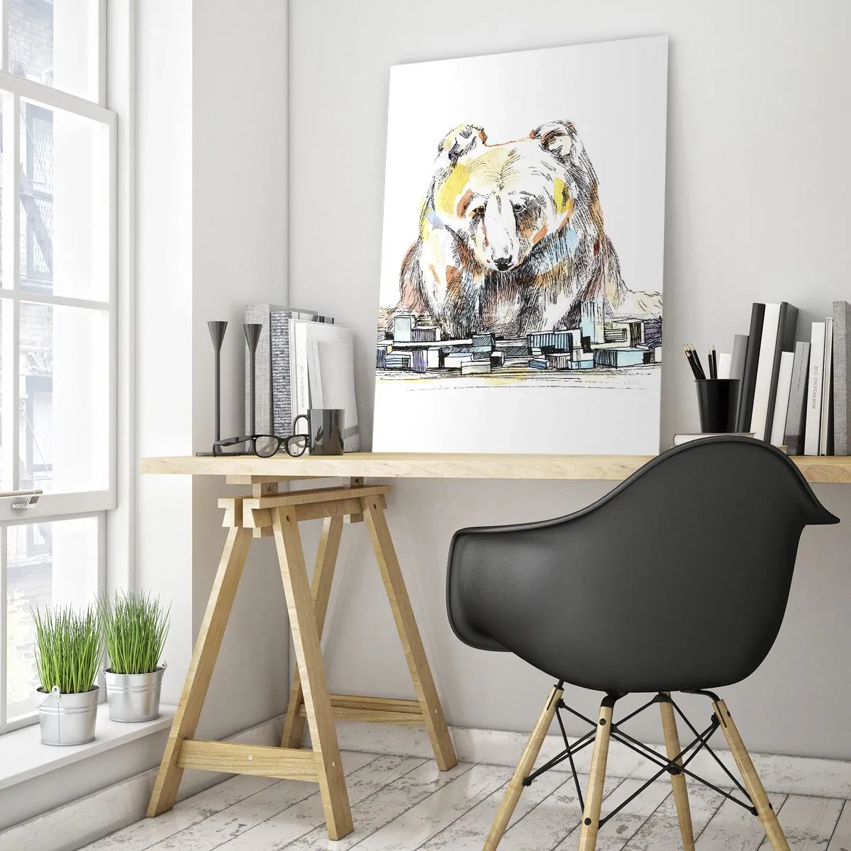 Tablou pe sticlă - Cum poți trăi așa? - 50x70 cm