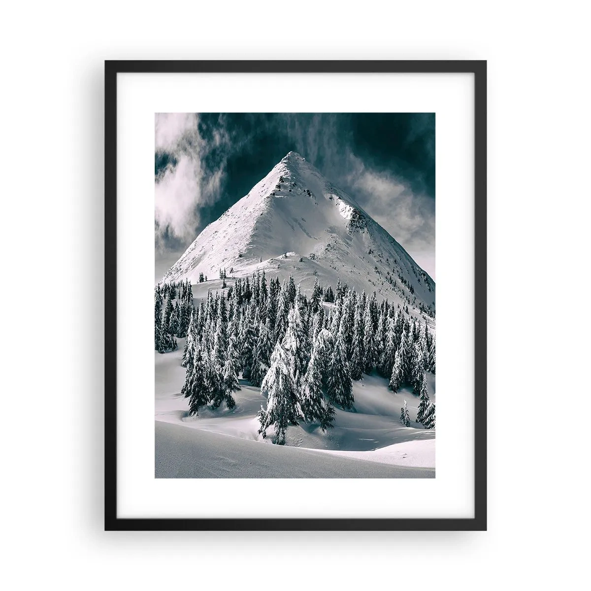 Poster în ramă neagră - Țara zăpezii și a gheții - 40x50 cm