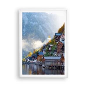 Poster în ramă albă - Atmosferă alpină - 70x100 cm