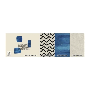 Mostră tapet Premium Sand - Cvartet abstract - Abstracția, Bucată, Artă Modernă. - 100x30 cm
