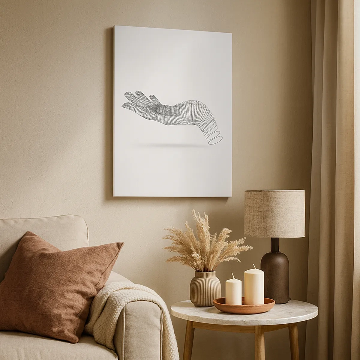 Tablou pe pânză - Mână arcuită - 50x70 cm