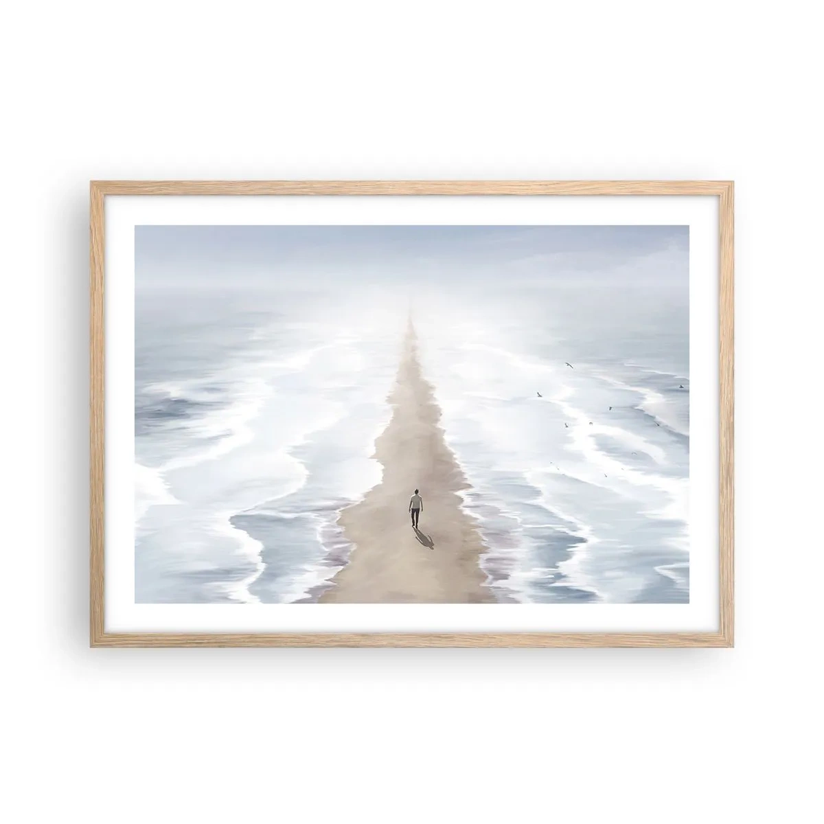 Poster în ramă de stejar deschis - Un viitor luminos - 70x50 cm