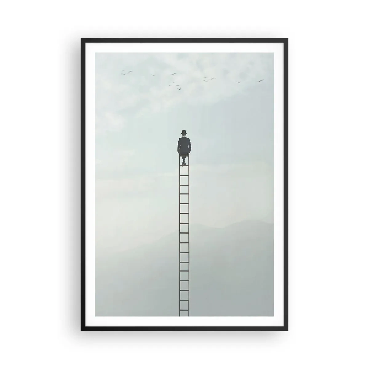 Poster în ramă neagră - Fii deasupra - 70x100 cm