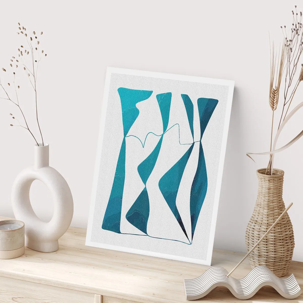 Poster - Abstracție: relație turcoaz - 40x50 cm