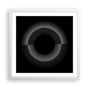 Poster în ramă albă - Soarele Negru - 50x50 cm