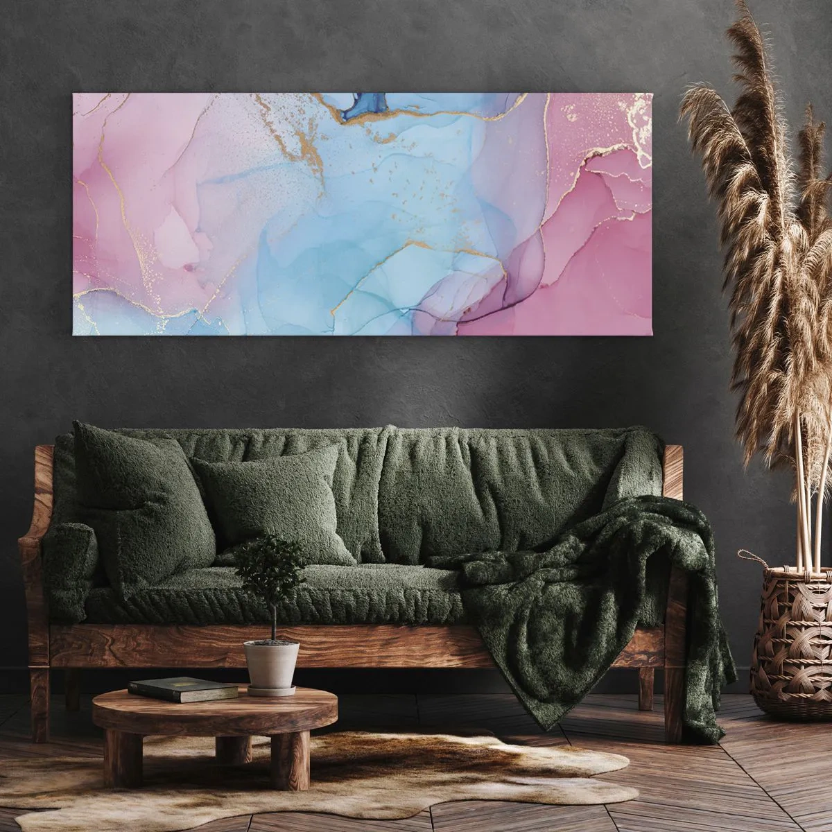 Tablou pe pânză - Întâlnire și întrepătrundere - 100x40 cm