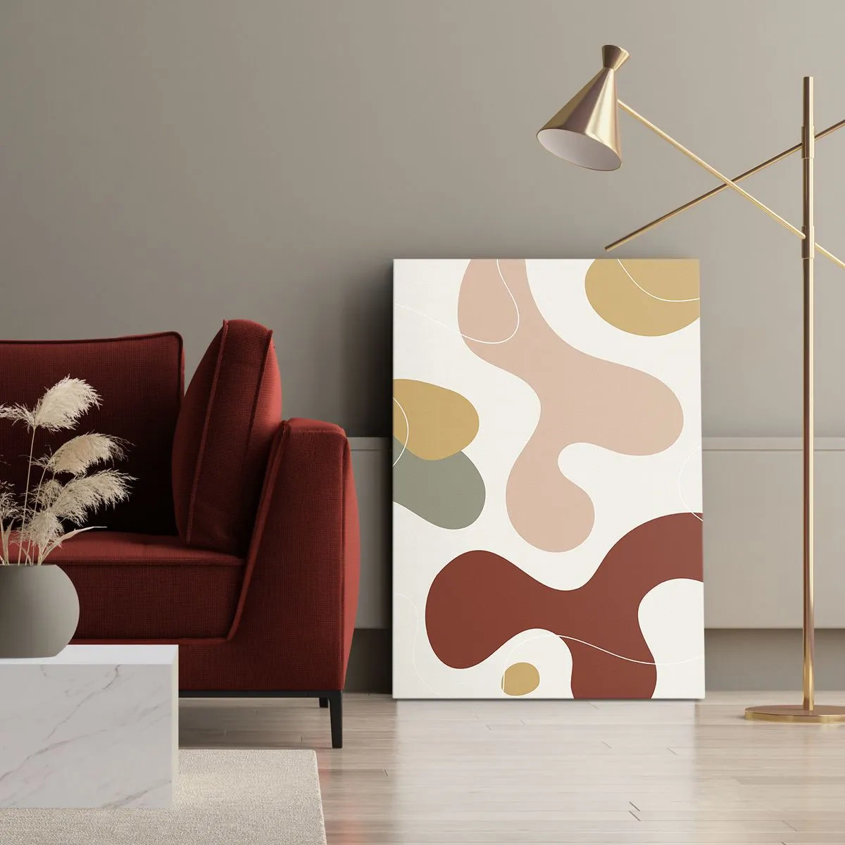 Tablou pe pânză - Pete colorate? - 55x100 cm