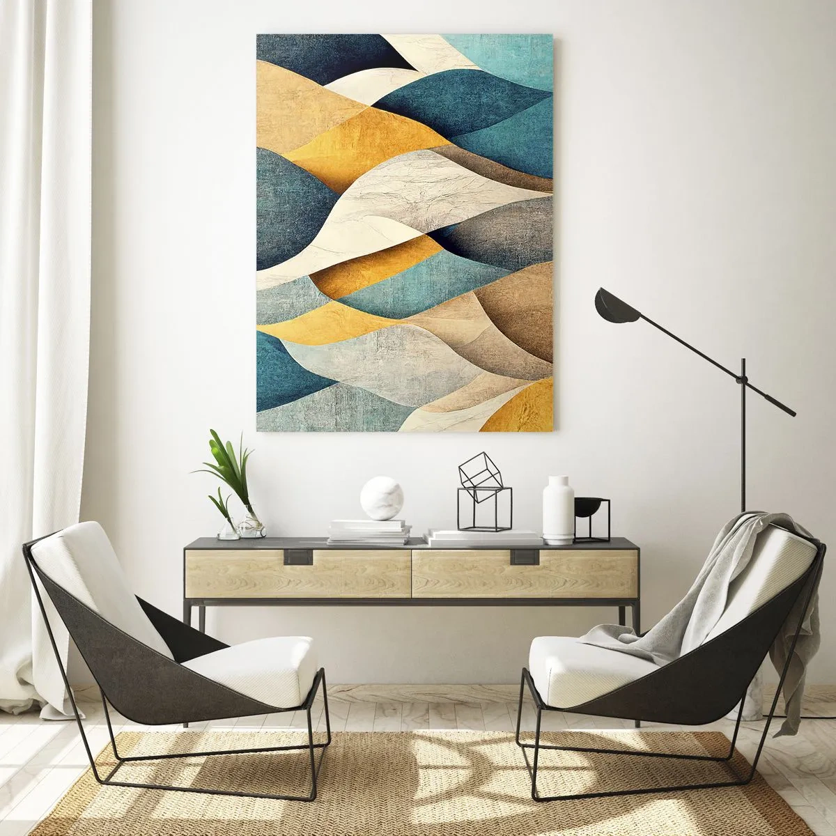 Tablou pe sticlă - Ritm și ondulare - 50x70 cm