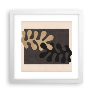 Poster în ramă albă - Absență și completare - 30x30 cm