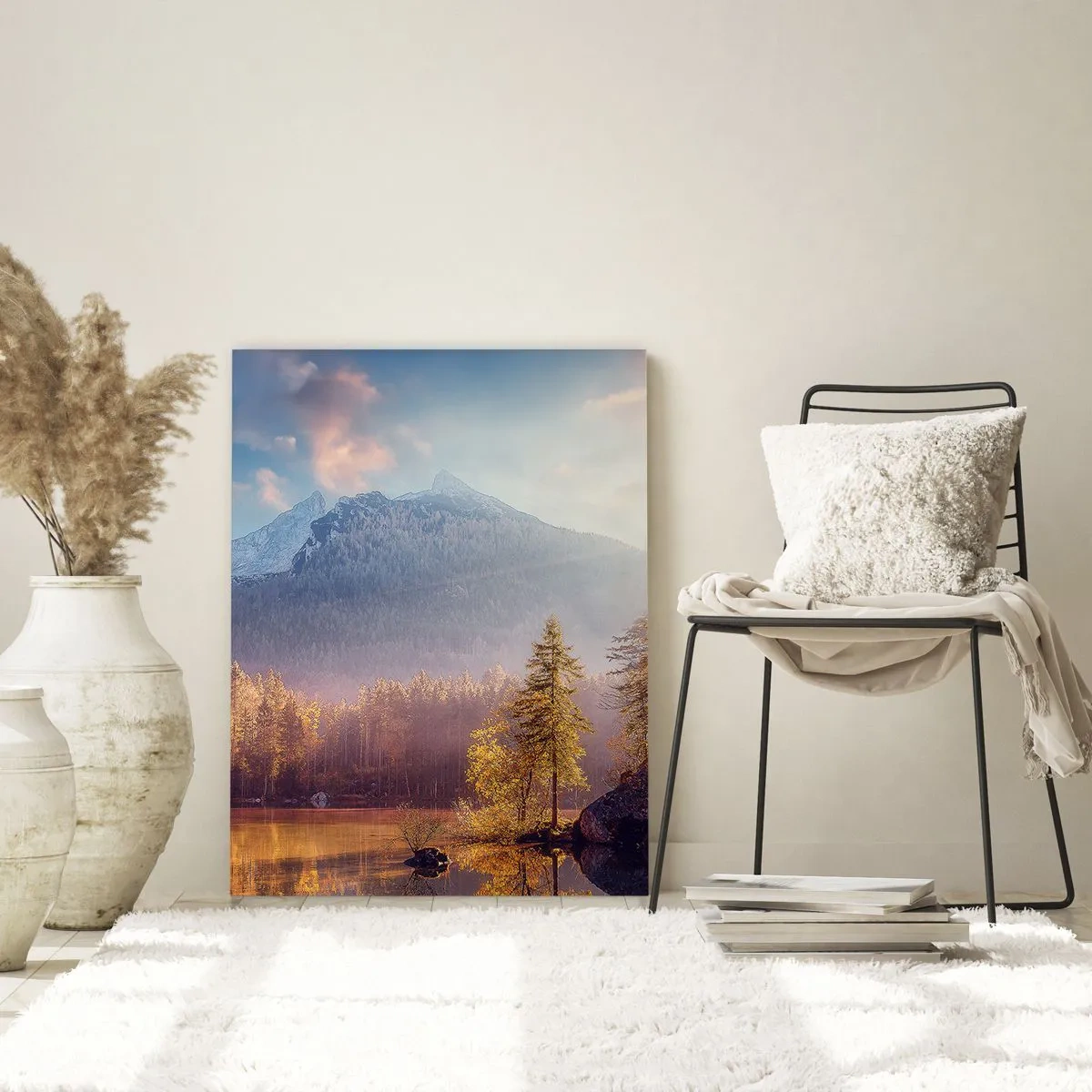 Tablou pe sticlă - La munte și la deal - 50x70 cm