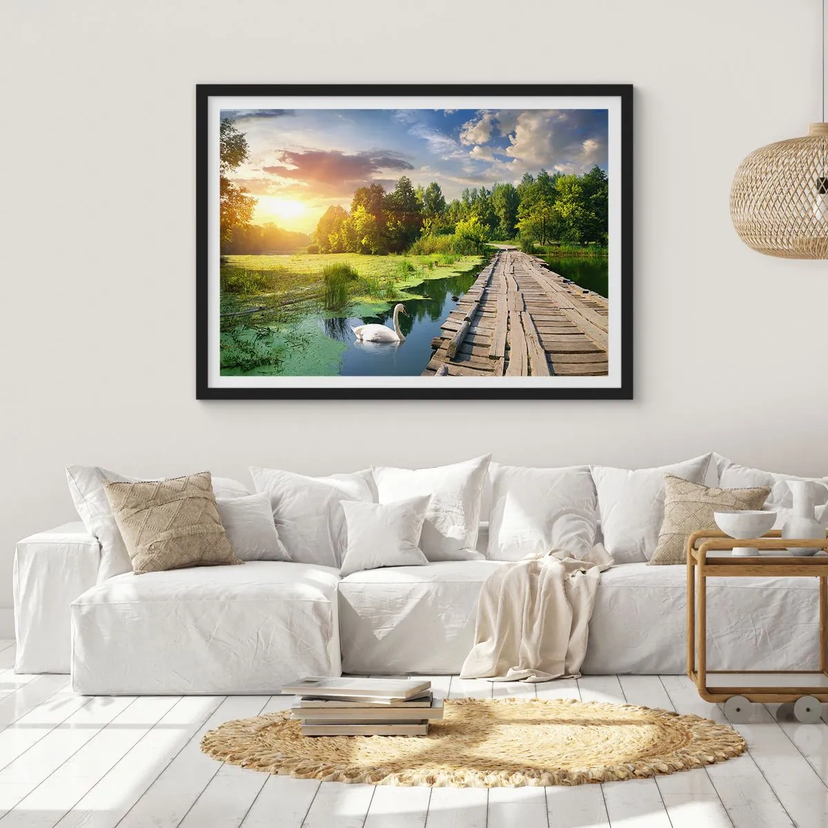 Poster în ramă neagră - Vară, vară peste tot - 70x50 cm