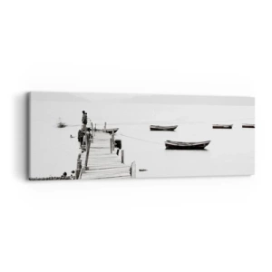 Tablou pe pânză - Peste apă liniștită și limpede - 90x30 cm