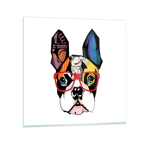 Tablou pe sticlă - Intelectualist - 30x30 cm