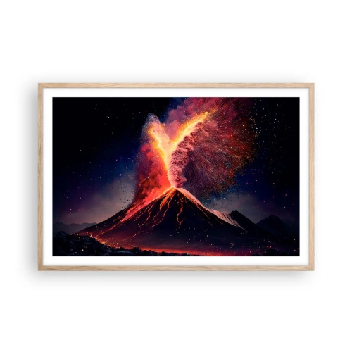 Poster în ramă de stejar deschis - Frumusețe și groază - 91x61 cm