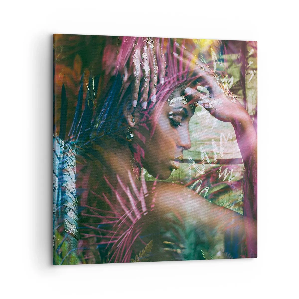 Tablou pe pânză - Mama Natură în junglă - 50x50 cm