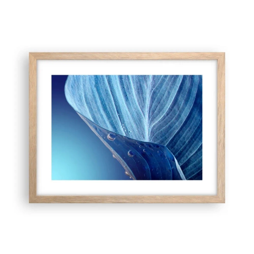 Poster în ramă de stejar deschis - Picături ascunse de albastru - 40x30 cm