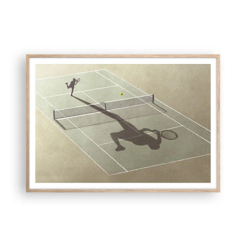 Poster în ramă de stejar deschis - Învinge-te pe tine însuți - 100x70 cm