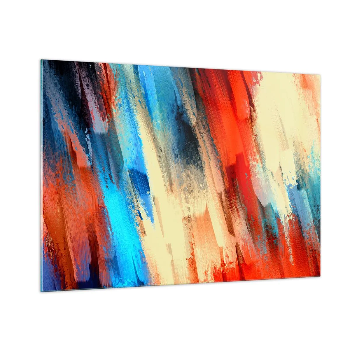 Tablou pe sticlă - O cascadă de culori - 100x70 cm
