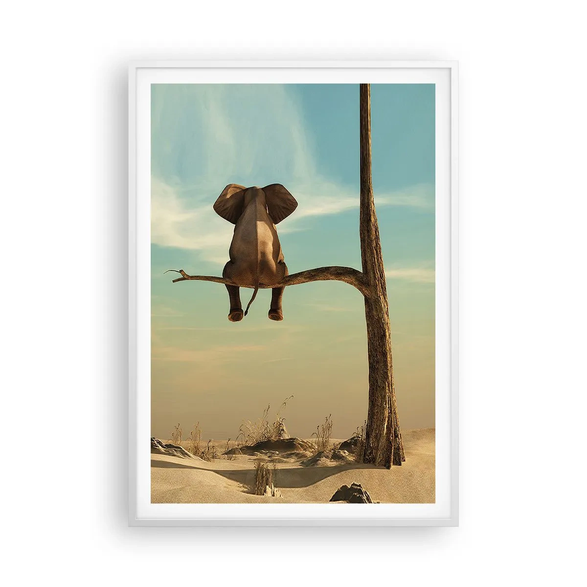 Poster în ramă albă - Un nou punct de vedere - 70x100 cm