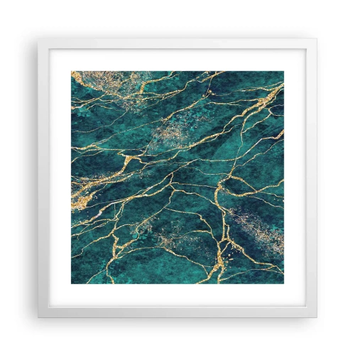 Poster în ramă albă - Filon de aur - 40x40 cm