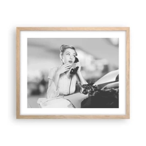 Poster în ramă de stejar deschis - Bună ziua, suntem în anii '50. - 50x40 cm