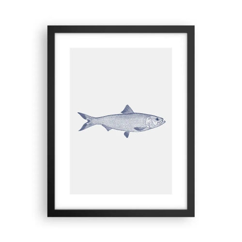 Poster în ramă neagră - Salutări din mările nordice - 30x40 cm