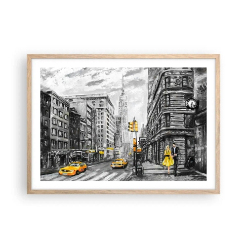 Poster în ramă de stejar deschis - O poveste din New York - 70x50 cm
